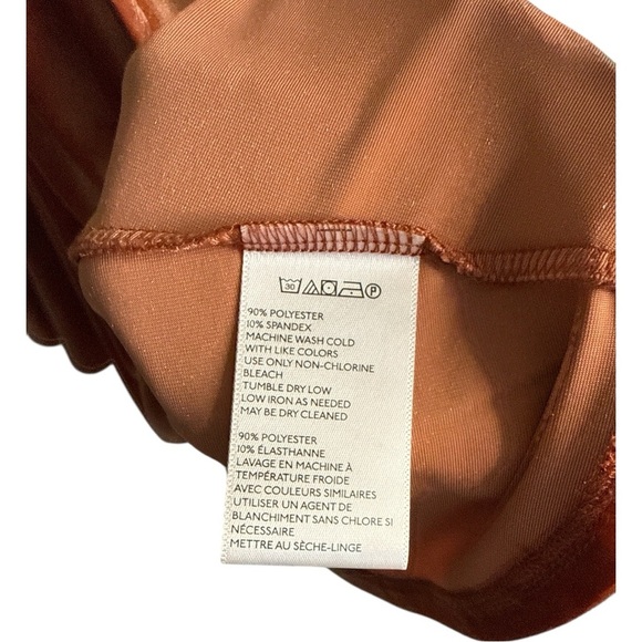 Kimchi Blue - Orange Velvet Women’s Long Sleeve V-Neck Dress size XS - Picture 4 of 4